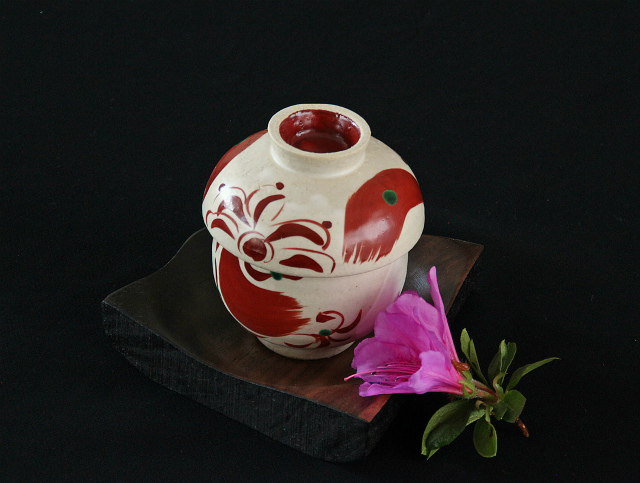 赤絵茶碗蒸し器（蒸し茶碗） - 【おとなの和食器屋 さんすい通販本店】