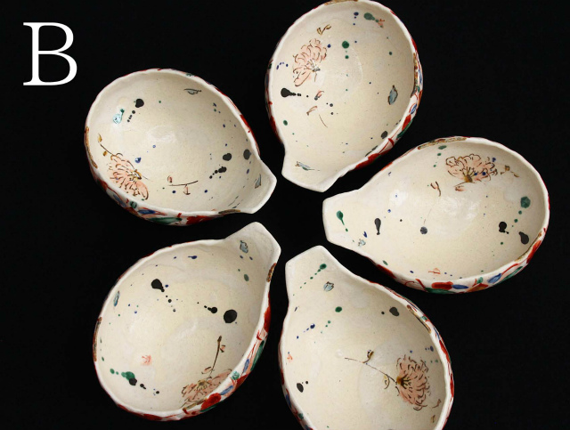 赤絵花舞小皿(6枚セット) 赤絵花舞小皿 - 【おとなの和食器屋 さんすい通販本店】