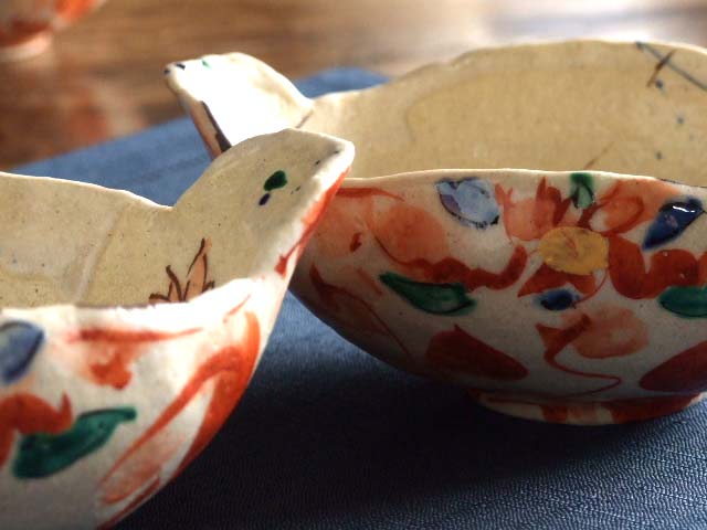 赤絵花舞小皿(6枚セット) 赤絵花舞小皿 - 【おとなの和食器屋 さんすい通販本店】