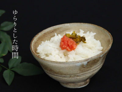 灰釉線引飯碗