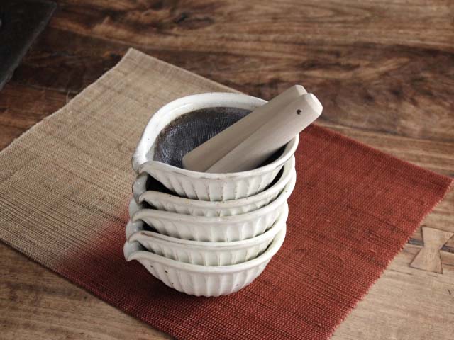 粉引しのぎ片口すり鉢セット - 【おとなの和食器屋 さんすい通販本店】