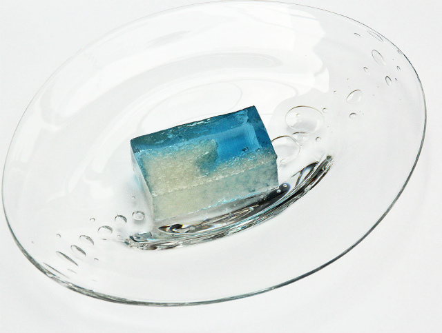 みずあわ楕円ガラス取り皿 - 【おとなの和食器屋 さんすい通販本店】