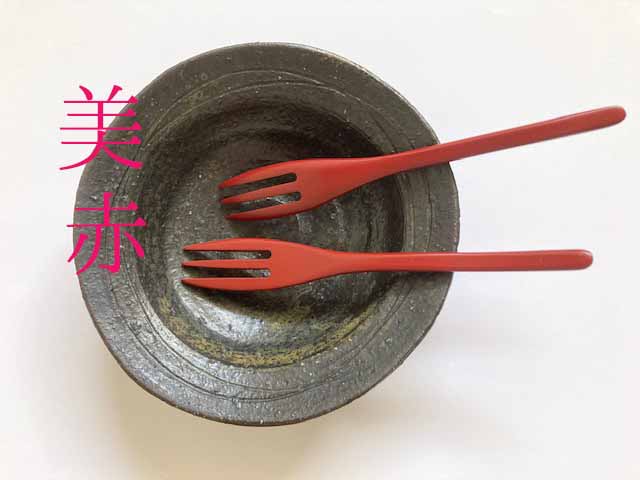 みつあしケーキフォーク 竹製(2本セット)