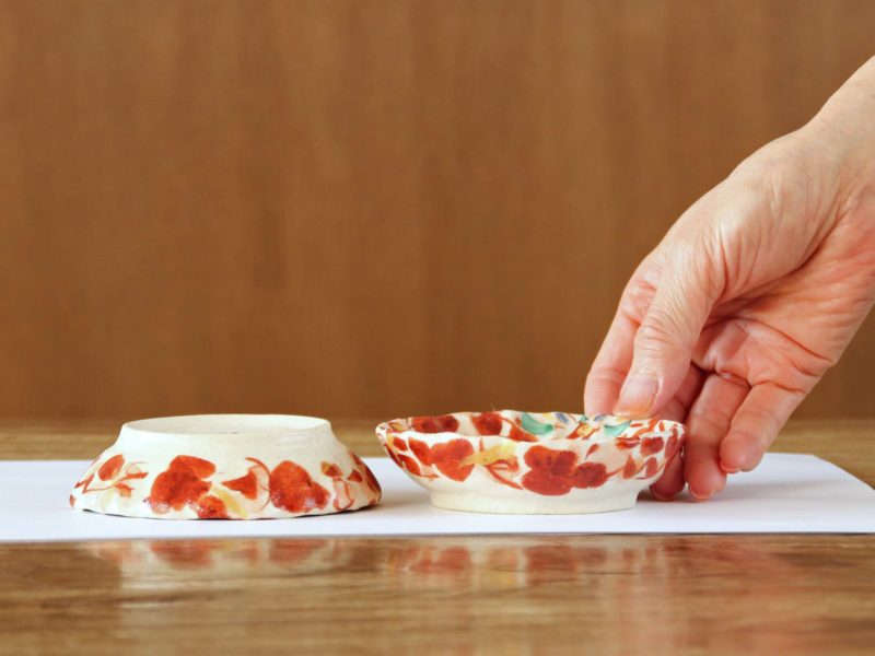 赤絵花舞小皿(6枚セット) 赤絵花舞小皿 - 【おとなの和食器屋 さんすい通販本店】