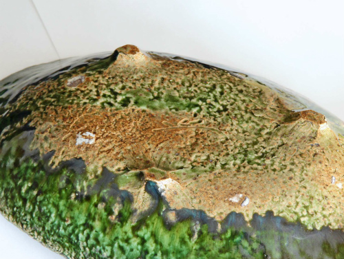 織部焼　楕円浅鉢 5枚組 織部しのぎ 楕円浅鉢