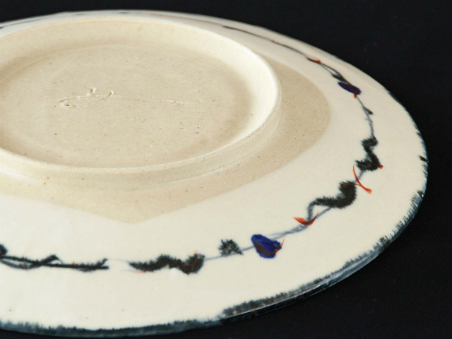 本家　呉須赤絵　貫入手大皿 呉須赤絵唐獅子文大皿（明時代） - 天平堂（TENPYODO）