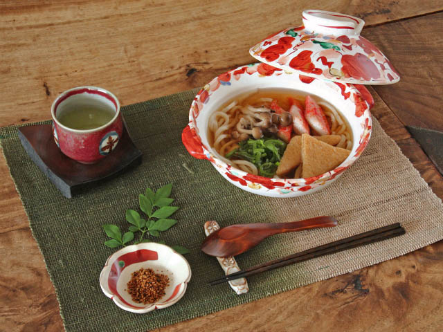 赤絵花舞一人用土鍋 - 【おとなの和食器屋 さんすい通販本店】