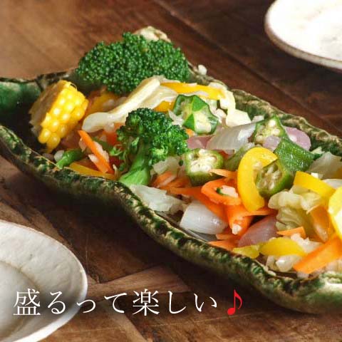 織部たわみ長角皿